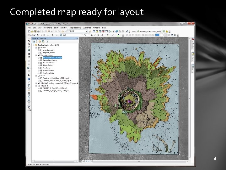 Completed map ready for layout 4 