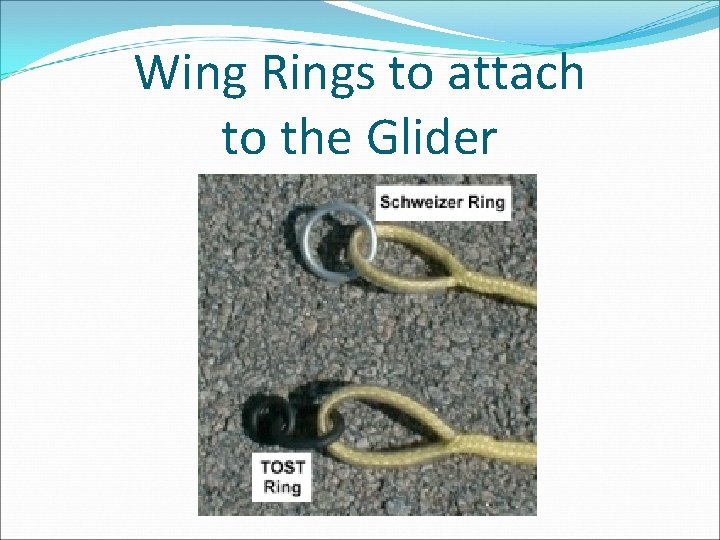 Wing Rings to attach to the Glider 