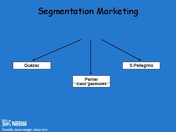 Segmentation Marketing Quézac S. Pellegrino Perrier Eaux gazeuses 