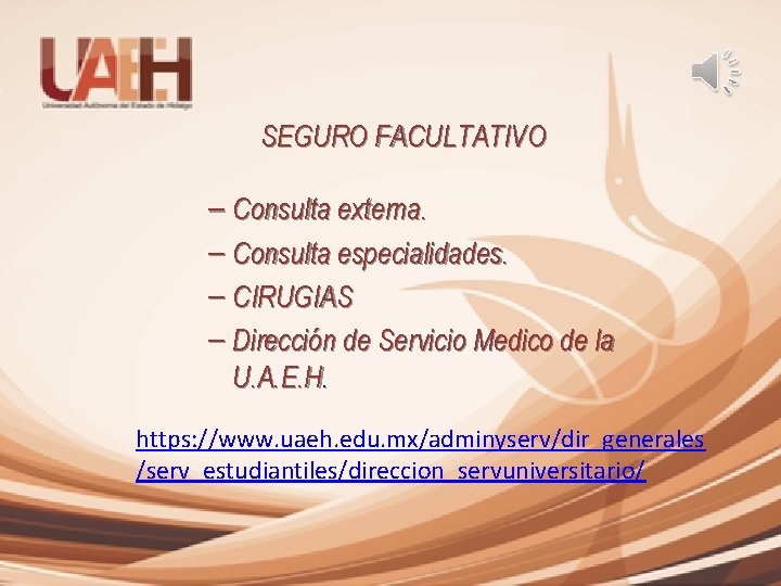 SEGURO FACULTATIVO – Consulta externa. – Consulta especialidades. – CIRUGIAS – Dirección de Servicio