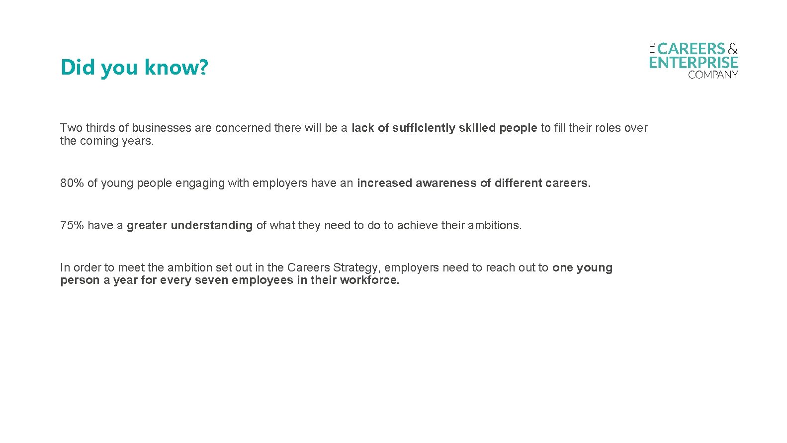 Did you know? Two thirds of businesses are concerned there will be a lack
