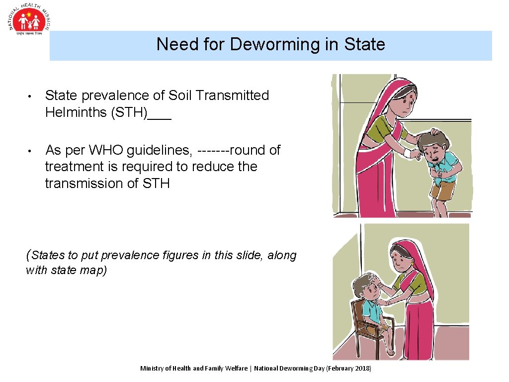 Need for Deworming in State • State prevalence of Soil Transmitted Helminths (STH)___ •