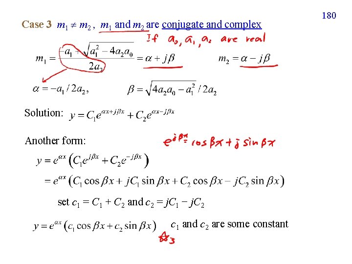 Case 3 m 1 m 2 , m 1 and m 2 are conjugate