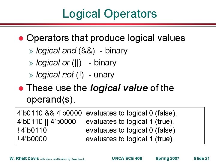 Logical Operators that produce logical values » logical and (&&) - binary » logical