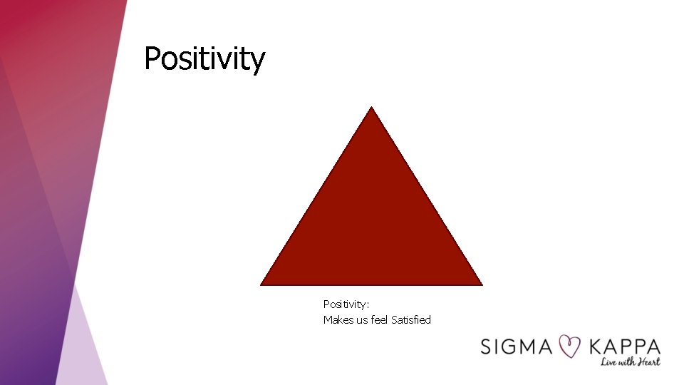 Positivity: Makes us feel Satisfied 