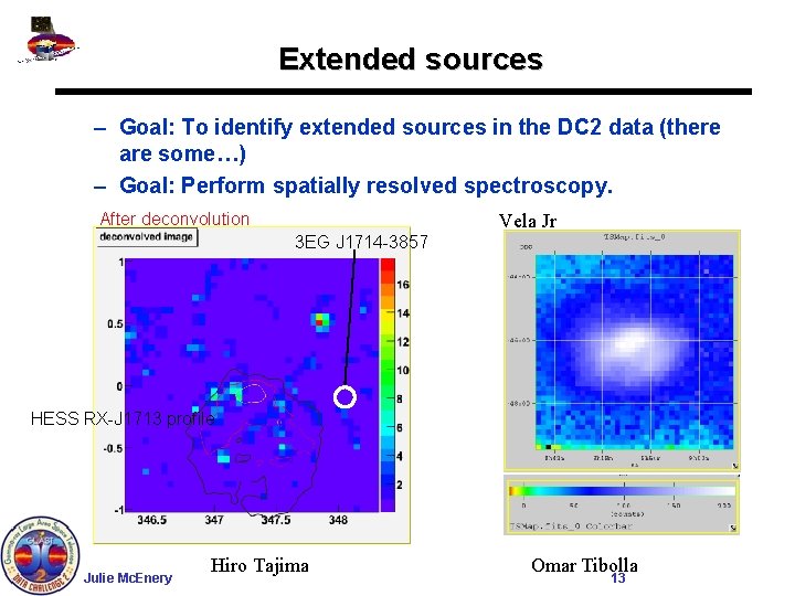 Extended sources – Goal: To identify extended sources in the DC 2 data (there