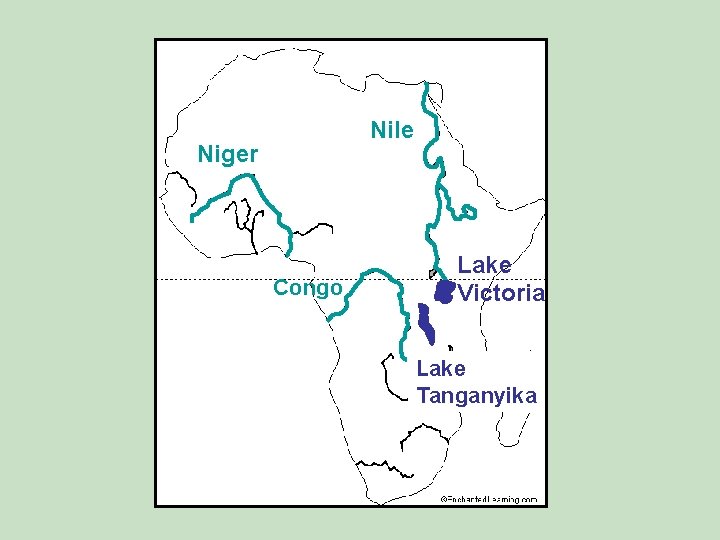 Nile Niger Congo Lake Victoria Lake Tanganyika Nile Niger Congo Lake Victoria Lake Tanganyika