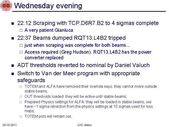 Wednesday evening n 22: 12 Scraping with TCP. D 6 R 7. B 2