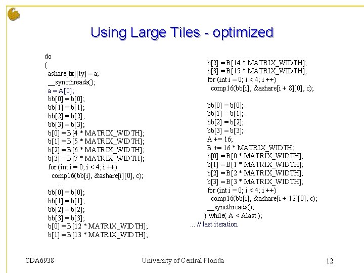 Fast Matrix Multiplication With Cuda School Of Electrical