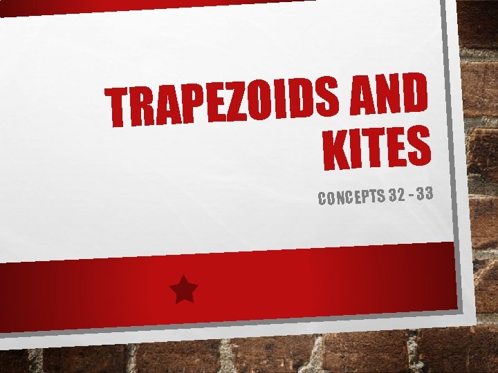 D N A S D I O Z TRAPE KITES CONCEPTS 32 - 33 D N A S D I O Z TRAPE KITES CONCEPTS 32 - 33