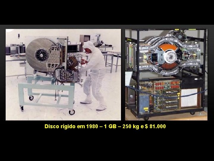 Disco rígido em 1980 – 1 GB – 250 kg e $ 81. 000