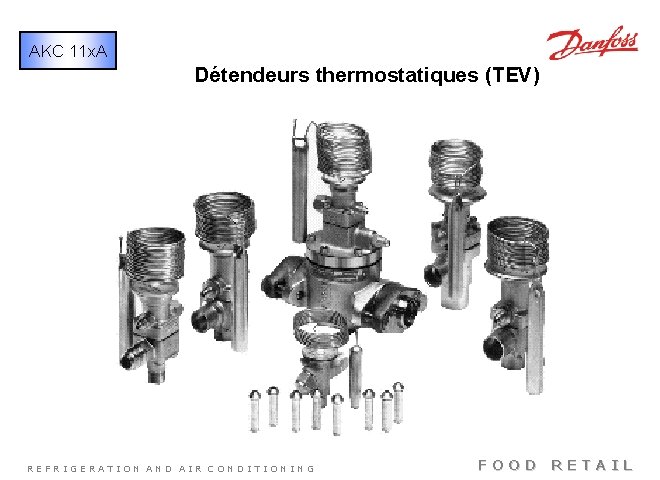 AKC 11 x. A Détendeurs thermostatiques (TEV) REFRIGERATION AND AIR CONDITIONING FOOD RETAIL 