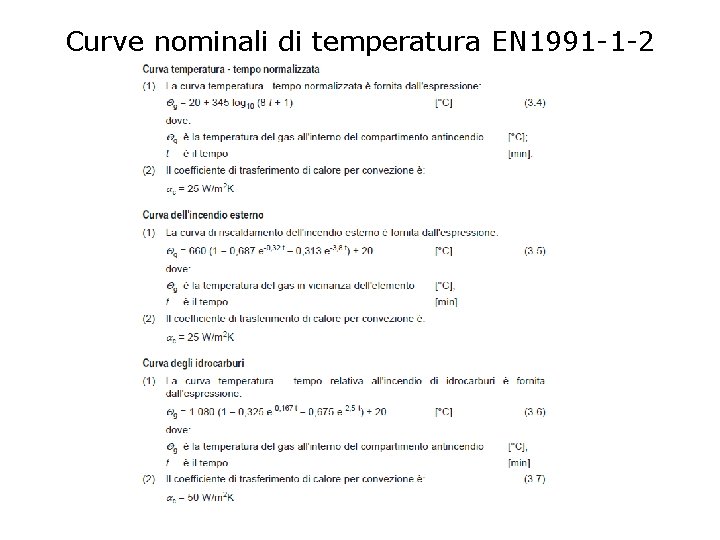 Curve nominali di temperatura EN 1991 -1 -2 