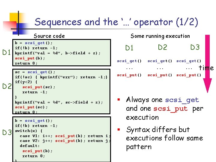 Sequences and the ‘…’ operator (1/2) Source code D 1 D 2 D 3