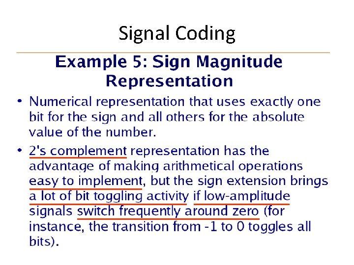 Signal Coding 