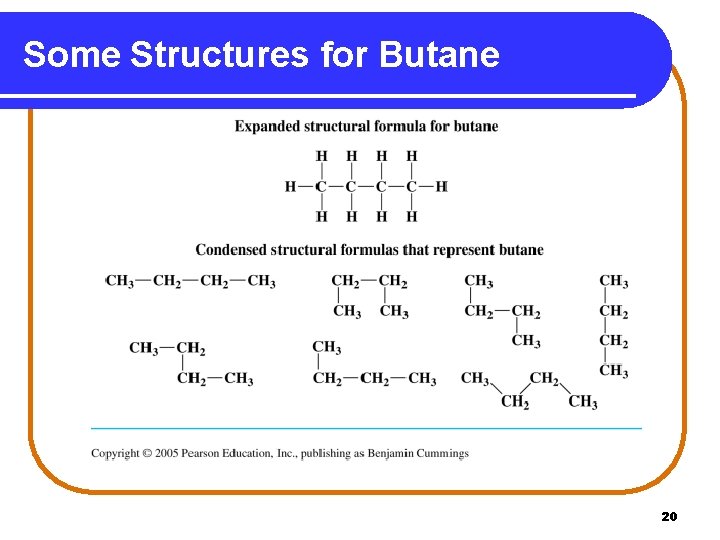 Some Structures for Butane 20 
