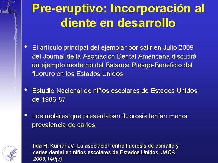 Pre-eruptivo: Incorporación al diente en desarrollo • El artículo principal del ejemplar por salir