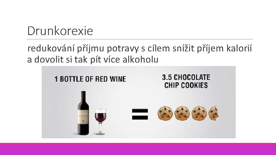 Drunkorexie redukování příjmu potravy s cílem snížit příjem kalorií a dovolit si tak pít