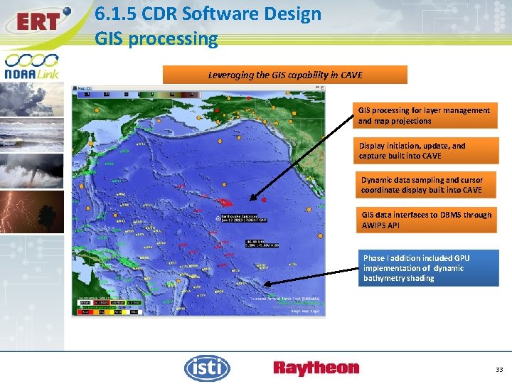 6. 1. 5 CDR Software Design GIS processing Leveraging the GIS capability in CAVE