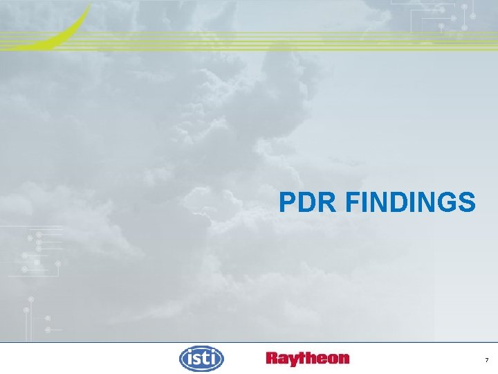 PDR FINDINGS 7 