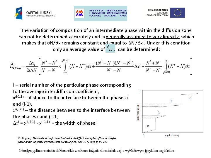The variation of composition of an intermediate phase within the diffusion zone can not