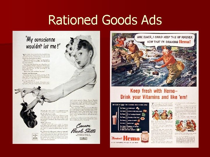 Rationed Goods Ads 
