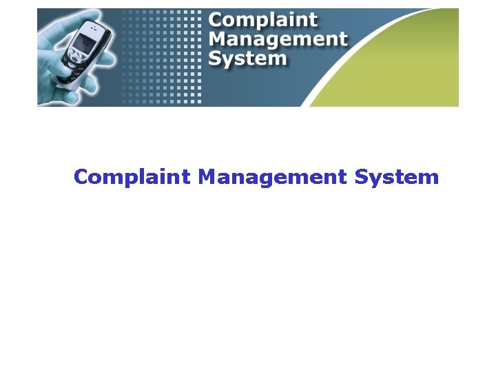 Complaint Management System 