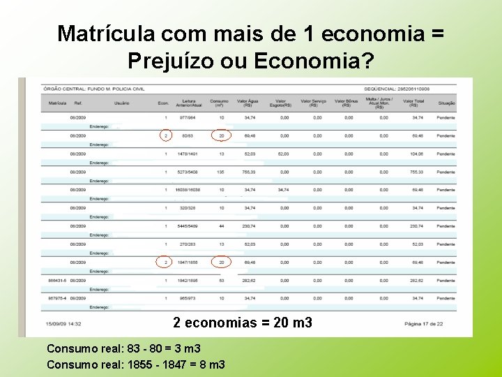 Matrícula com mais de 1 economia = Prejuízo ou Economia? 2 economias = 20