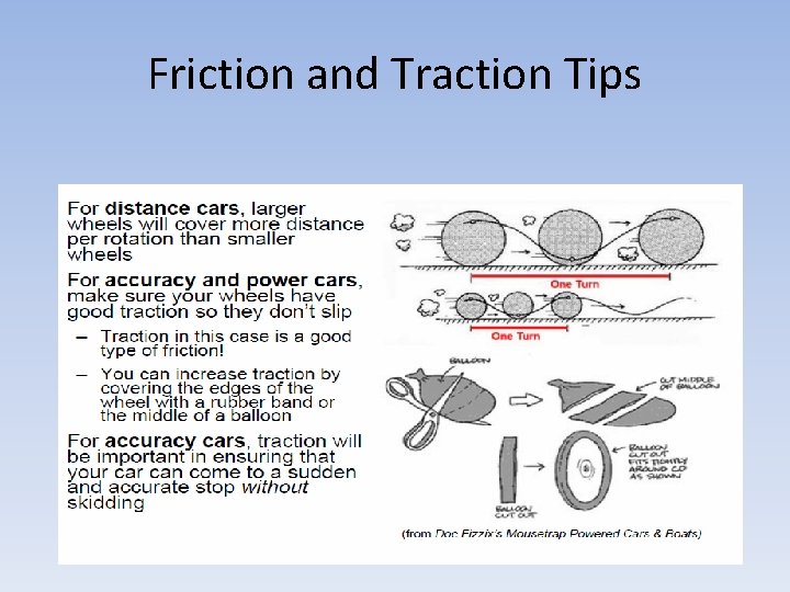 Friction and Traction Tips 