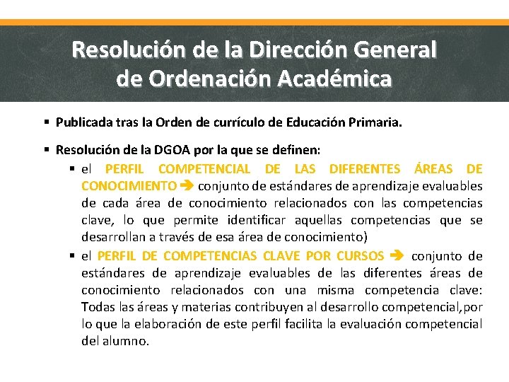 Resolución de la Dirección General de Ordenación Académica § Publicada tras la Orden de