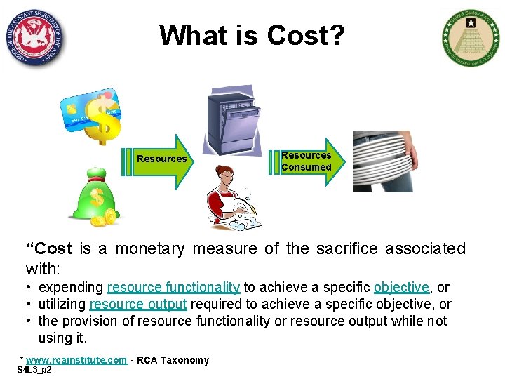 What is Cost? Resources Consumed “Cost is a monetary measure of the sacrifice associated