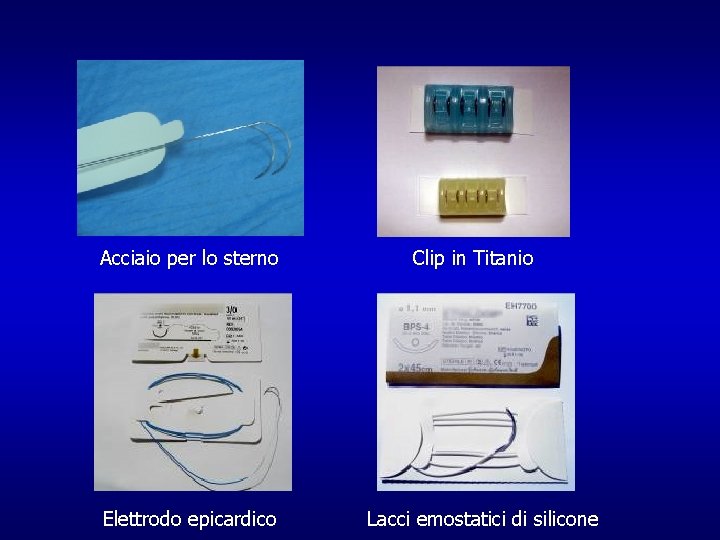 Acciaio per lo sterno Elettrodo epicardico Clip in Titanio Lacci emostatici di silicone 