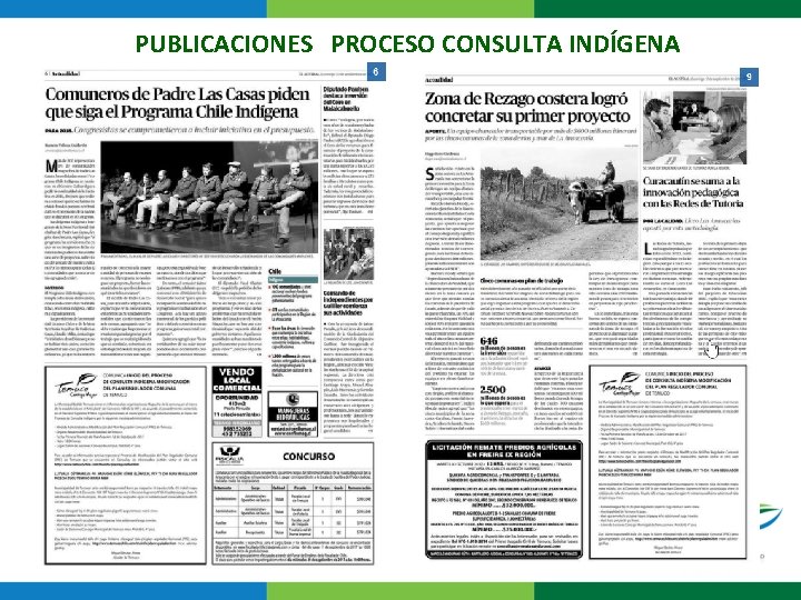 PUBLICACIONES PROCESO CONSULTA INDÍGENA 