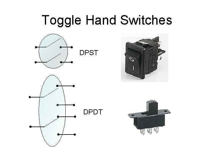 Toggle Hand Switches DPST DPDT 