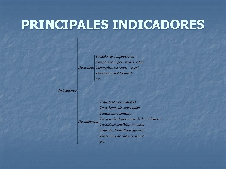 PRINCIPALES INDICADORES 