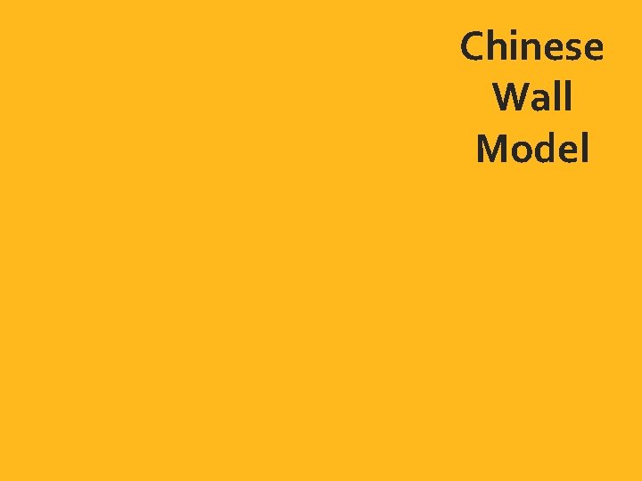 Chinese Wall Model 