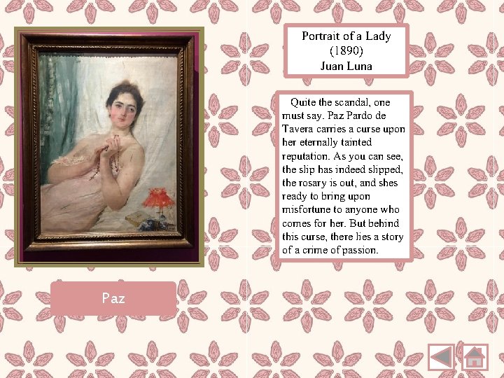 Portrait of a Lady (1890) Juan Luna Quite the scandal, one must say. Paz