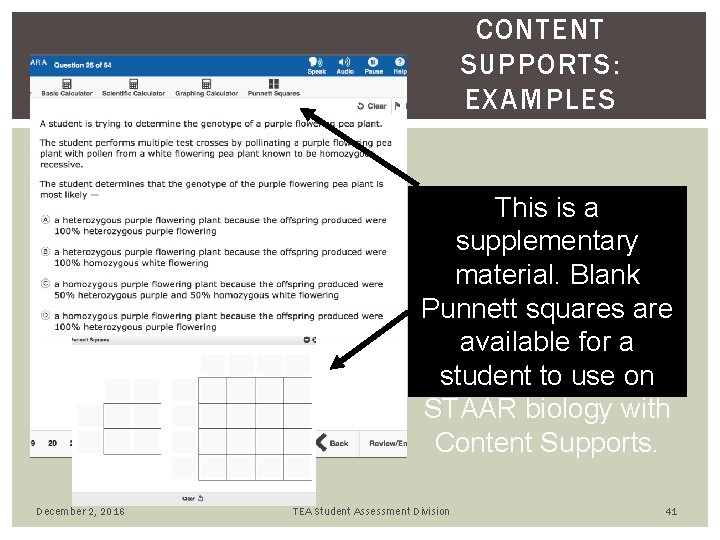 CONTENT SUPPORTS: EXAMPLES This is a supplementary material. Blank Punnett squares are available for CONTENT SUPPORTS: EXAMPLES This is a supplementary material. Blank Punnett squares are available for