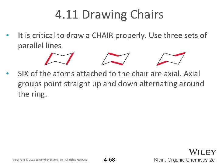 4. 11 Drawing Chairs • It is critical to draw a CHAIR properly. Use