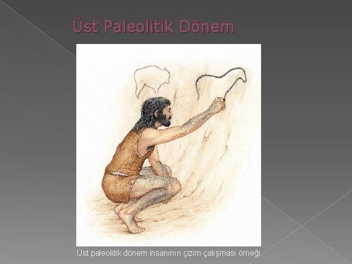 Üst Paleolitik Dönem Üst paleolitik dönem insanının çizim çalışması örneği Üst Paleolitik Dönem Üst paleolitik dönem insanının çizim çalışması örneği