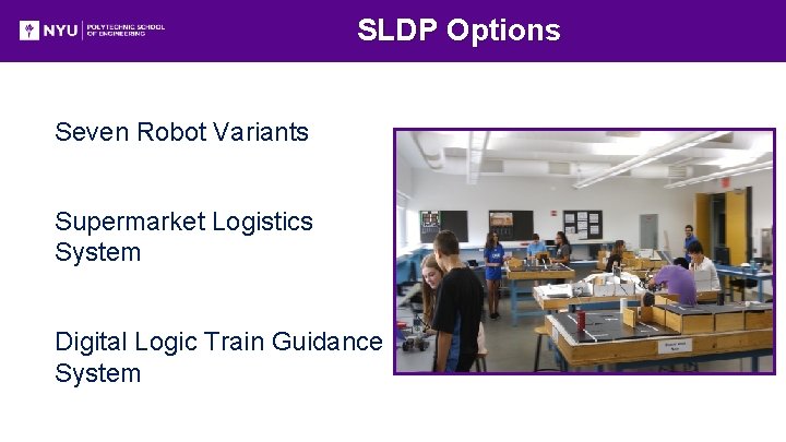 SLDP Options Seven Robot Variants Supermarket Logistics System Digital Logic Train Guidance System 