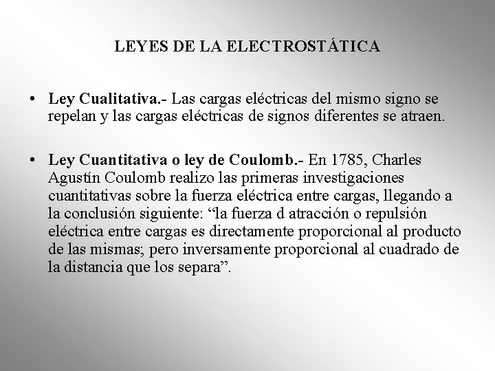 Conclusion De Las Cargas Electricas Masamo