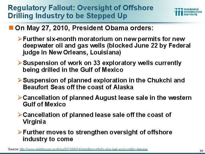 Regulatory Fallout: Oversight of Offshore Drilling Industry to be Stepped Up n On May