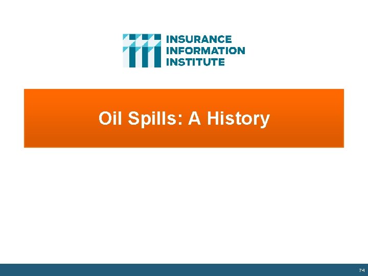 Oil Spills: A History 74 
