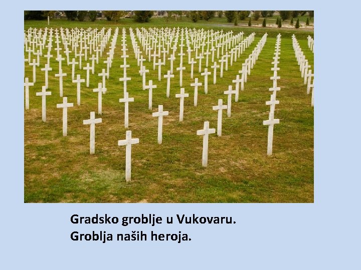 Gradsko groblje u Vukovaru. Groblja naših heroja. 