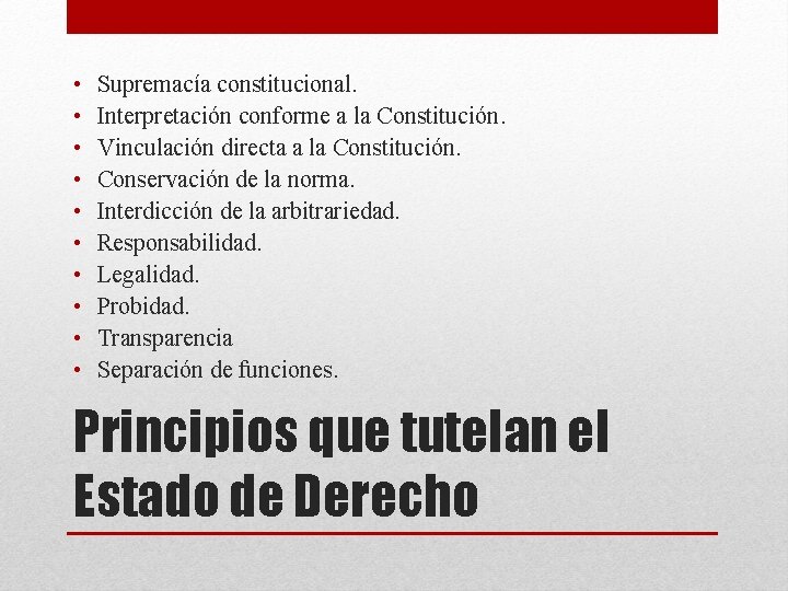  • • • Supremacía constitucional. Interpretación conforme a la Constitución. Vinculación directa a