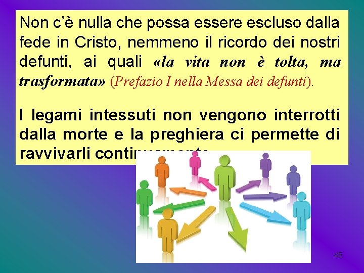 Non c’è nulla che possa essere escluso dalla fede in Cristo, nemmeno il ricordo