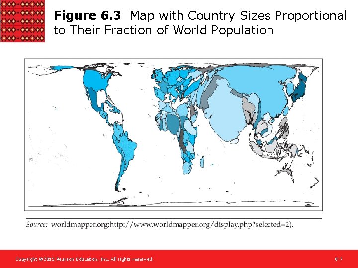 Figure 6. 3 Map with Country Sizes Proportional to Their Fraction of World Population