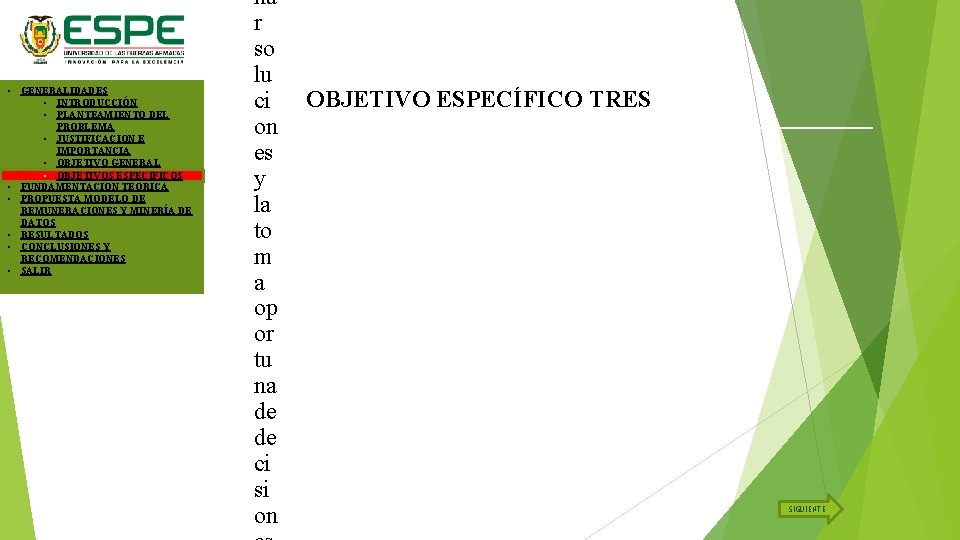  • GENERALIDADES • INTRODUCCIÓN • PLANTEAMIENTO DEL PROBLEMA • JUSTIFICACION E IMPORTANCIA •