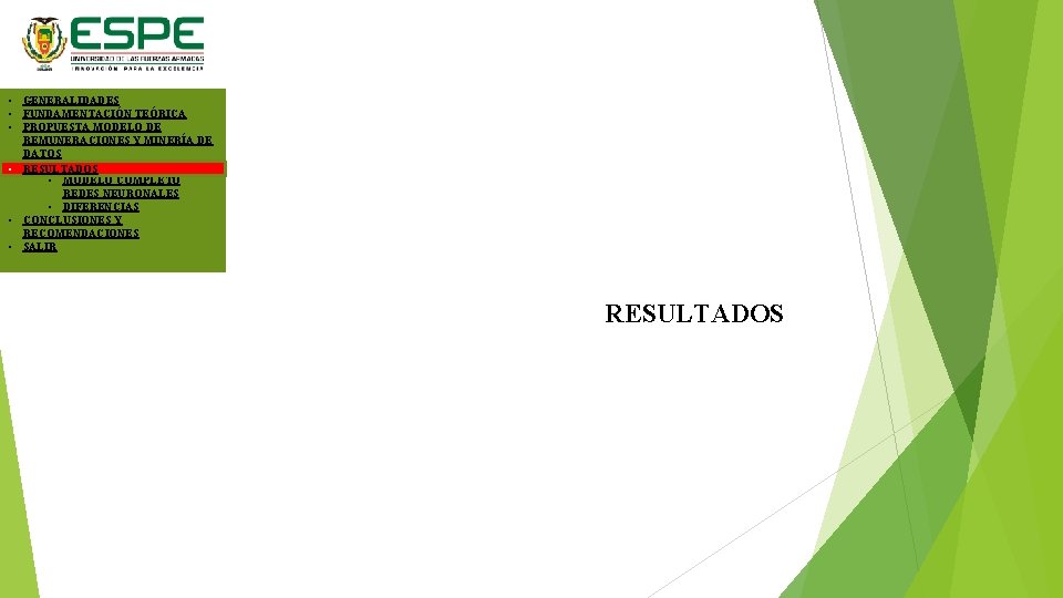  • GENERALIDADES • FUNDAMENTACIÓN TEÓRICA • PROPUESTA MODELO DE REMUNERACIONES Y MINERÍA DE